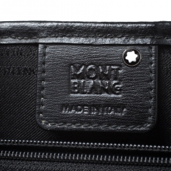Pre Owned Montblanc Black Leather and Nylon Briefcase