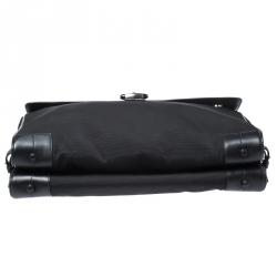 Pre Owned Montblanc Black Leather and Nylon Briefcase