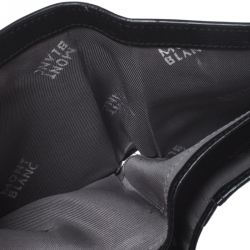 Pre Owned Montblanc Black Leather Westside Bifold Wallet