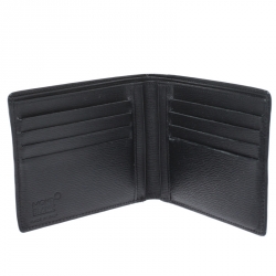Pre Owned Montblanc Black Leather Westside Bifold Wallet