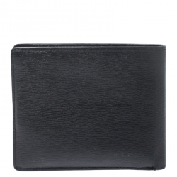Pre Owned Montblanc Black Leather Westside Bifold Wallet