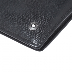 Pre Owned Montblanc Black Leather Westside Bifold Wallet
