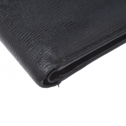 Pre Owned Montblanc Black Leather Westside Bifold Wallet