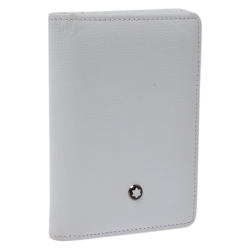 Montblanc White Leather Meisterstuck Card Holder