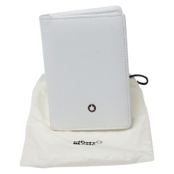 Montblanc White Leather Meisterstuck Card Holder