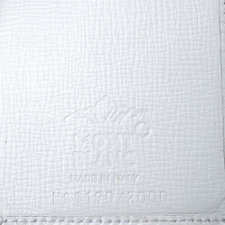 Montblanc White Leather Meisterstuck Card Holder