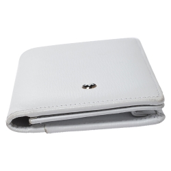Montblanc White Leather Meisterstuck Card Holder