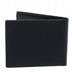 Pre Owned Montblanc Black Leather West Side Bifold Wallet and Montblanc Skywalker Pen Set