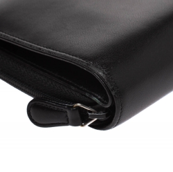 Pre Owned Montblanc Black Leather Meisterstuck Compact Wallet
