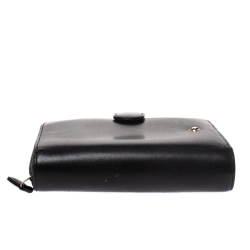 Pre Owned Montblanc Black Leather Meisterstuck Compact Wallet