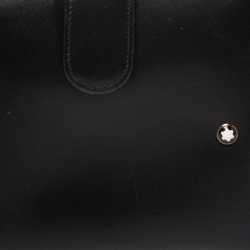 Pre Owned Montblanc Black Leather Meisterstuck Compact Wallet