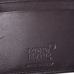 Pre Owned Montblanc Dark Purple Leather Meisterstuck Card Holder 6CC