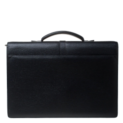 Montblanc Black Leather 4810 Westside Single Gusset Briefcase 