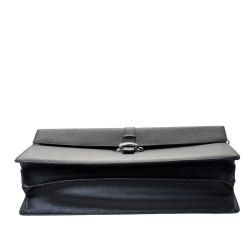 Montblanc Black Leather 4810 Westside Single Gusset Briefcase 