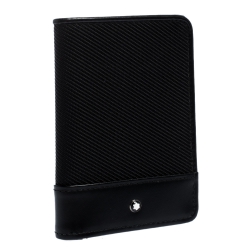 Pre Owned Montblanc Black Fabric and Leather Nightflight Cardholder