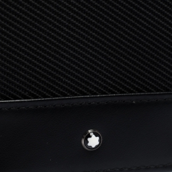 Pre Owned Montblanc Black Fabric and Leather Nightflight Cardholder