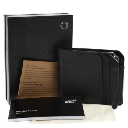 Pre Owned Montblanc Black Leahter Urban Spirit Bifold Wallet