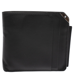 Pre Owned Montblanc Black Leahter Urban Spirit Bifold Wallet