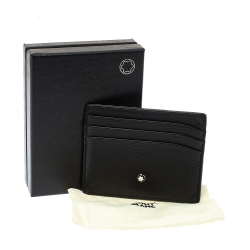 Pre Owned Montblanc Black Leather Meisterstuck Card Holder
