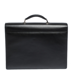 Montblanc Black Leather Meisterstück Double Gusset Briefcase