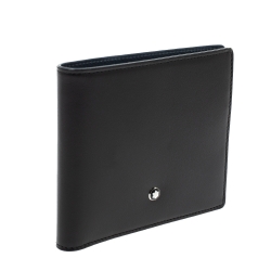 Pre Owned Montblanc Black Leather Meisterstuck Bifold Wallet