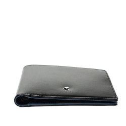 Pre Owned Montblanc Black Leather Meisterstuck Bifold Wallet