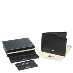 Pre Owned Montblanc Black Leather Meisterstuck Bifold Wallet