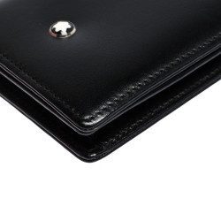 Pre Owned Montblanc Black Leather Meisterstuck Business Card Holder
