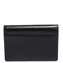 Pre Owned Montblanc Black Leather Meisterstuck Business Card Holder