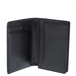 Pre Owned Montblanc Black Leather Meisterstuck Business Card Holder