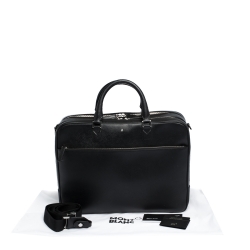 Montblanc Black Leather Sartorial Double Zip Briefcase