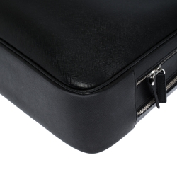 Montblanc Black Leather Sartorial Double Zip Briefcase