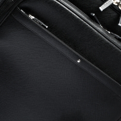 Pre Owned Montblanc Black Leather Nightflight On Board Luggage