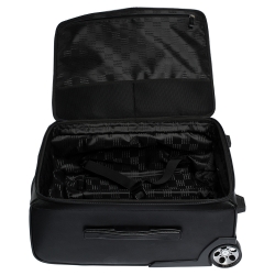 Pre Owned Montblanc Black Leather Nightflight On Board Luggage