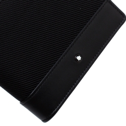 Pre Owned Montblanc Black Nylon and Leather Nightflight 6CC Wallet