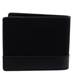 Pre Owned Montblanc Black Nylon and Leather Nightflight 6CC Wallet