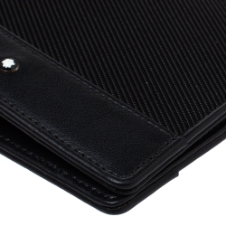 Pre Owned Montblanc Black Nylon and Leather Nightflight 6CC Wallet