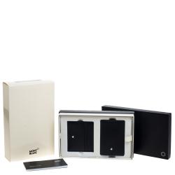 Pre Owned Montblanc Black Leather Meisterstuck Business Card Holder Set