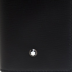 Pre Owned Montblanc Black Leather Meisterstuck Business Card Holder Set