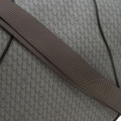 MontBlanc Brown Coated Canvas and Leather Flap Messenger Bag