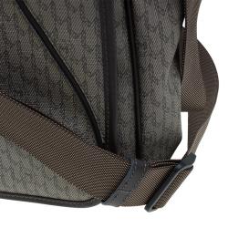 MontBlanc Brown Coated Canvas and Leather Flap Messenger Bag