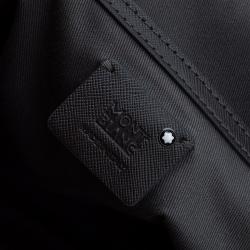 MontBlanc Brown Coated Canvas and Leather Flap Messenger Bag