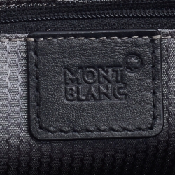 Pre Owned Montblanc Black Leather And Nylon Nightflight Travel Companion Wallet
