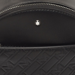 Pre Owned Montblanc Black Monogram Leather Sling Bag