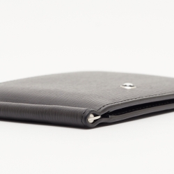 Pre Owned Montblanc Black Leather Meisterstück 6CC Money Clip Wallet