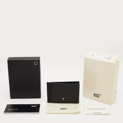 Pre Owned Montblanc Black Leather Meisterstück 6CC Money Clip Wallet