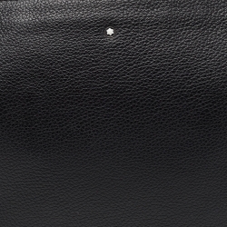 Montblanc Black Leather Zip Wristlet Pouch