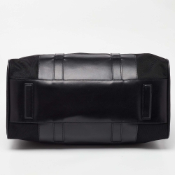 Pre Owned Montblanc Black Nylon and Leather Nightflight Weekender Bag