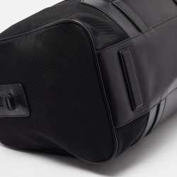 Pre Owned Montblanc Black Nylon and Leather Nightflight Weekender Bag
