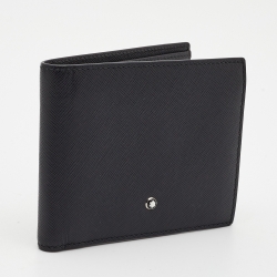 Pre Owned Montblanc Black Leather Meisterstuck Bifold Wallet
